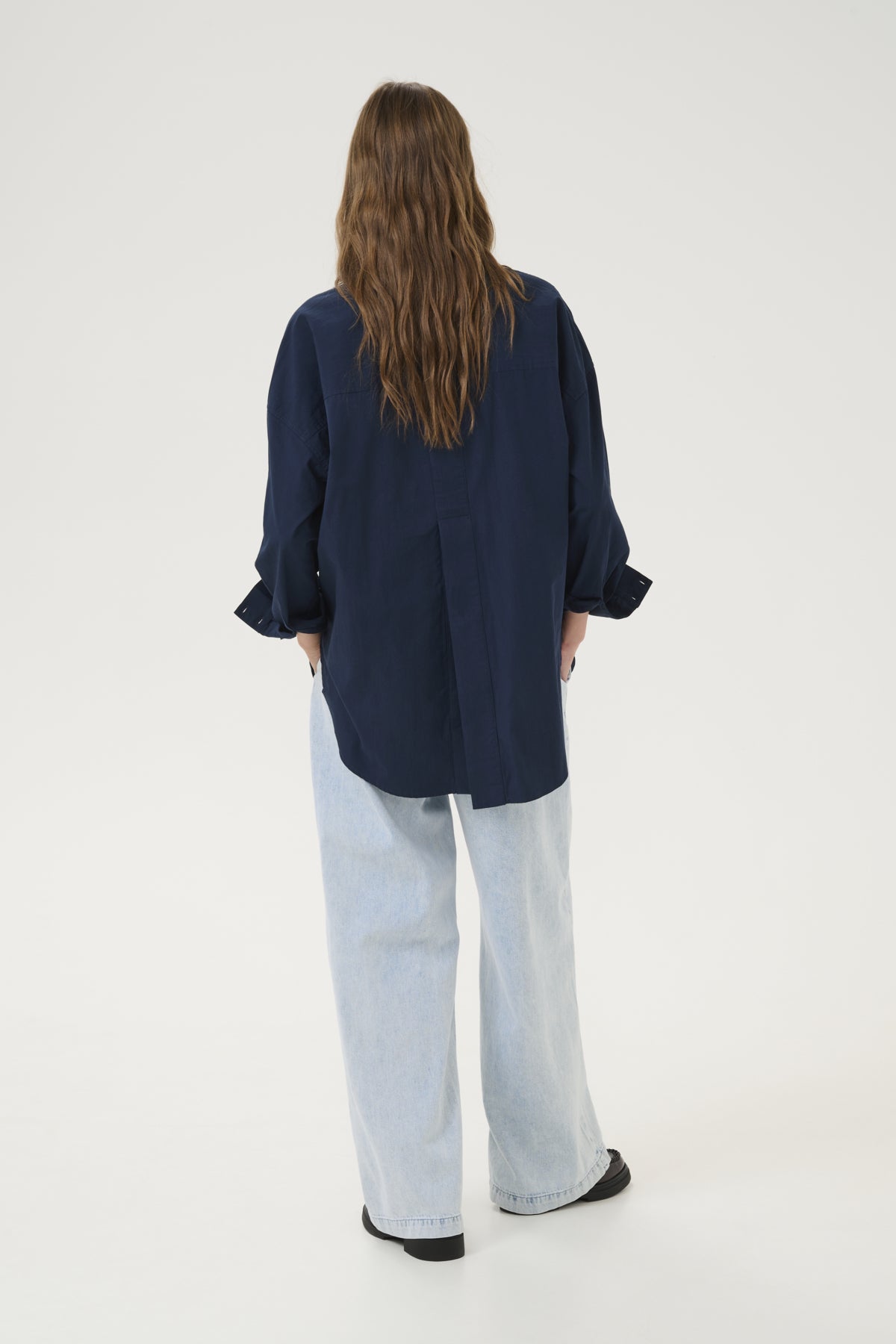 SunnaMW Boxy Shirt Dark Sapphire Blue - 10705021