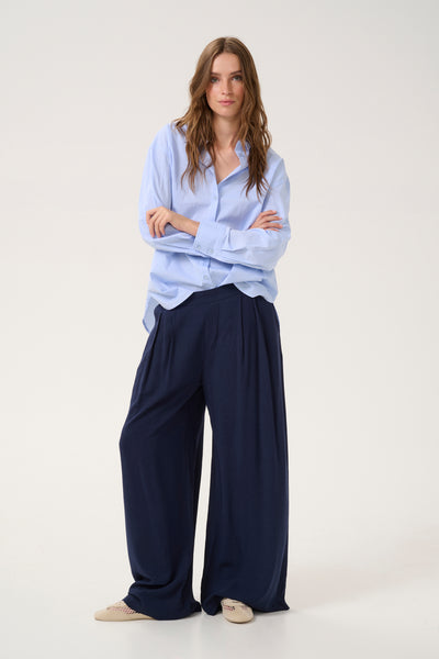 TiraMW Wide Pant Dark Sapphire Blue - 10705025 Thumbnail