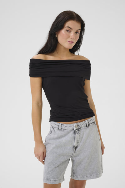 VistaMW Off Shoulder Top Black - 10705033 Thumbnail