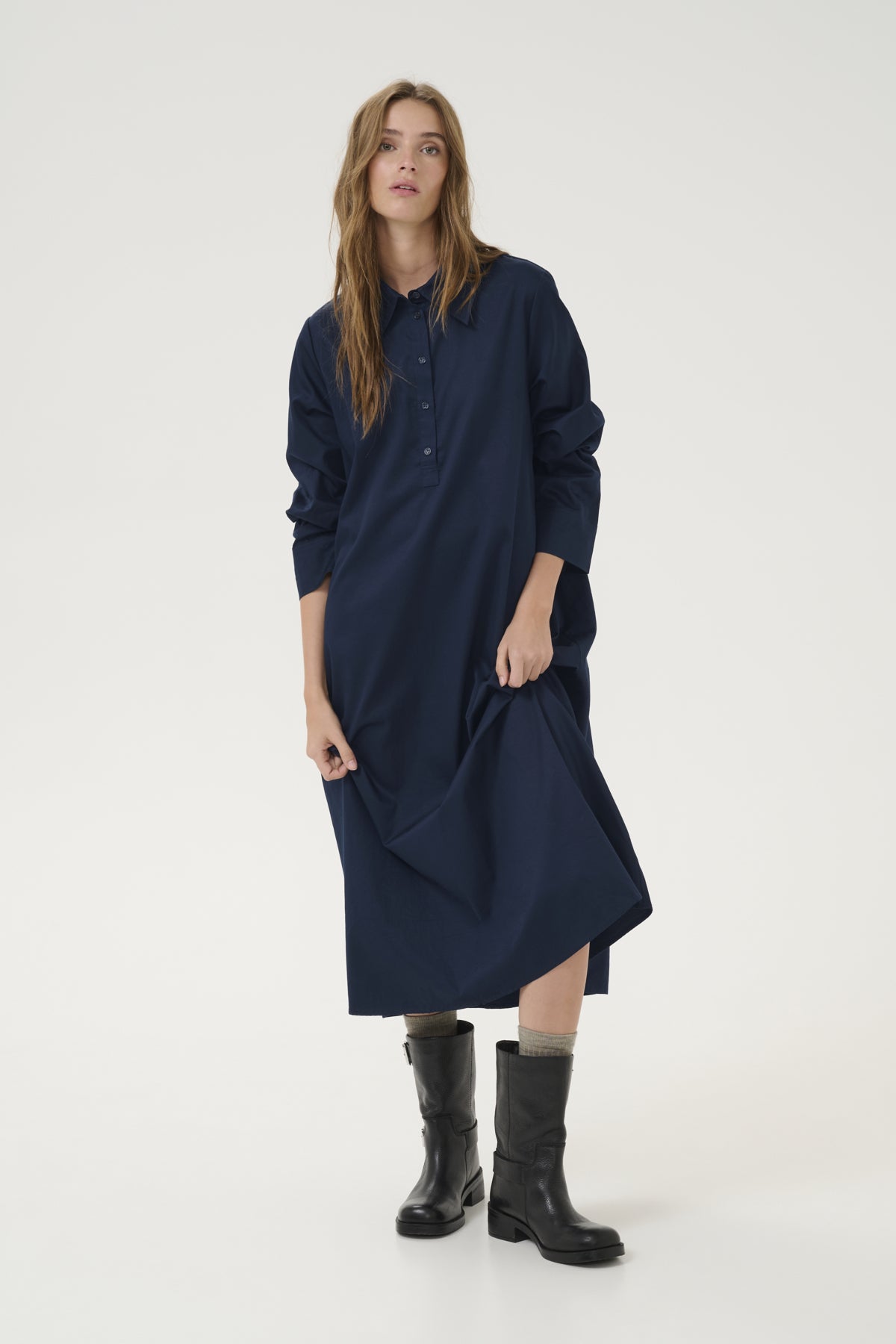 SunnaMW Long Dress Dark Sapphire Blue - 10705067
