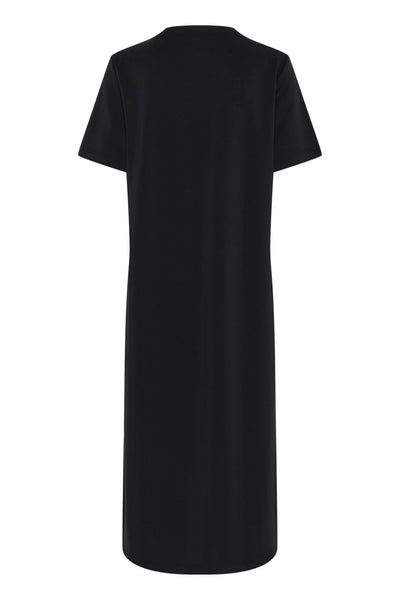 HelleMW R-Neck Long Dress Black - 10705075 Thumbnail