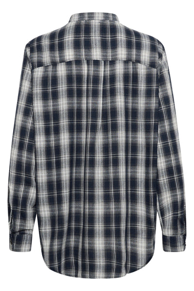 HarrisMW Shirt Dark Sapphire Blue Check - 10705091 Thumbnail