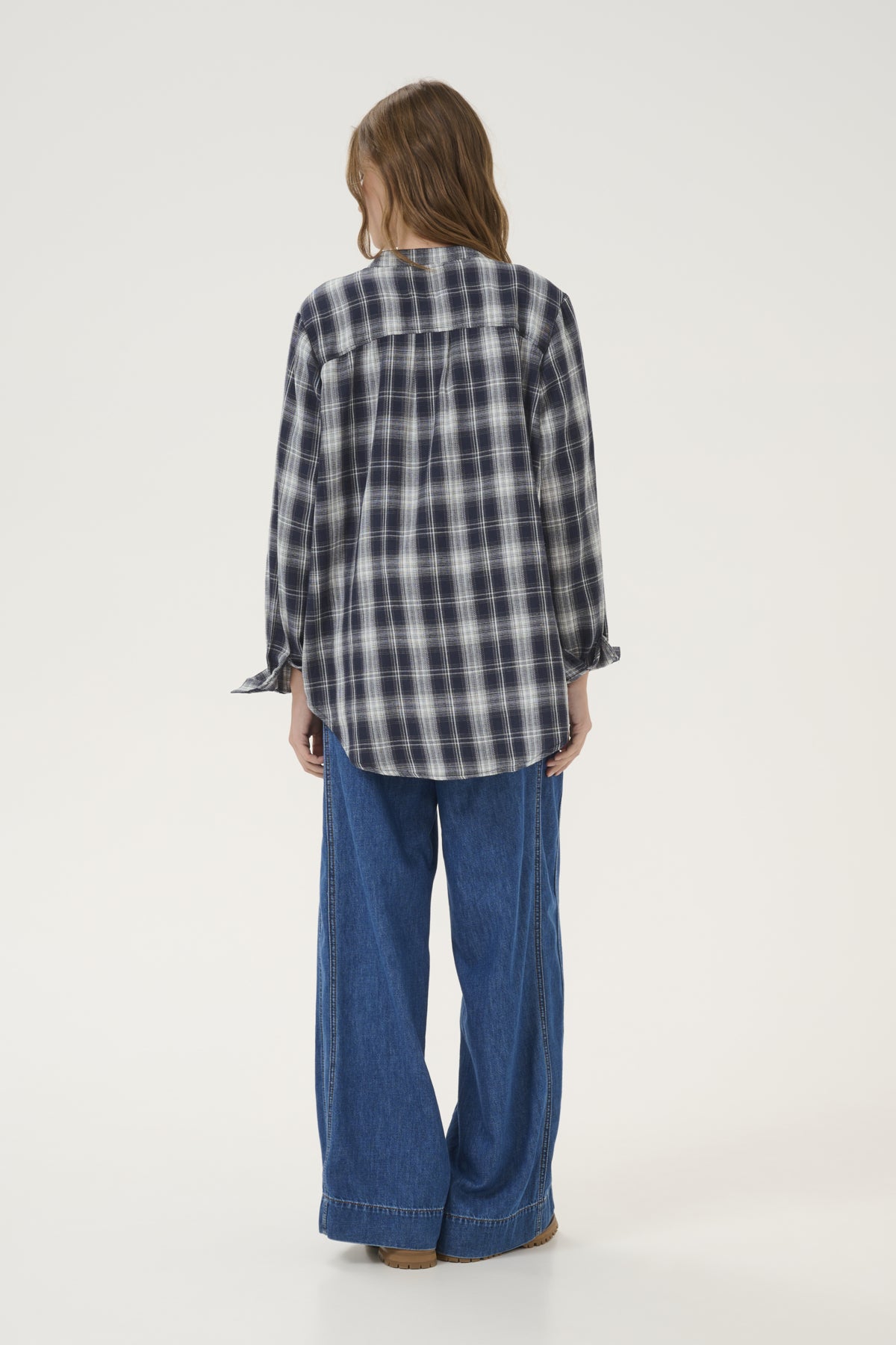 HarrisMW Shirt Dark Sapphire Blue Check - 10705091