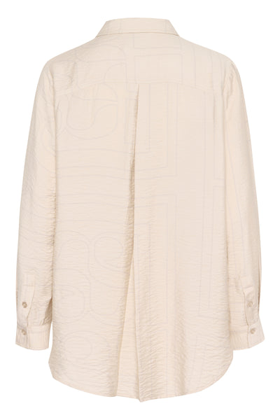 KellyMW Shirt Oatmeal AOP - 10705100 Thumbnail