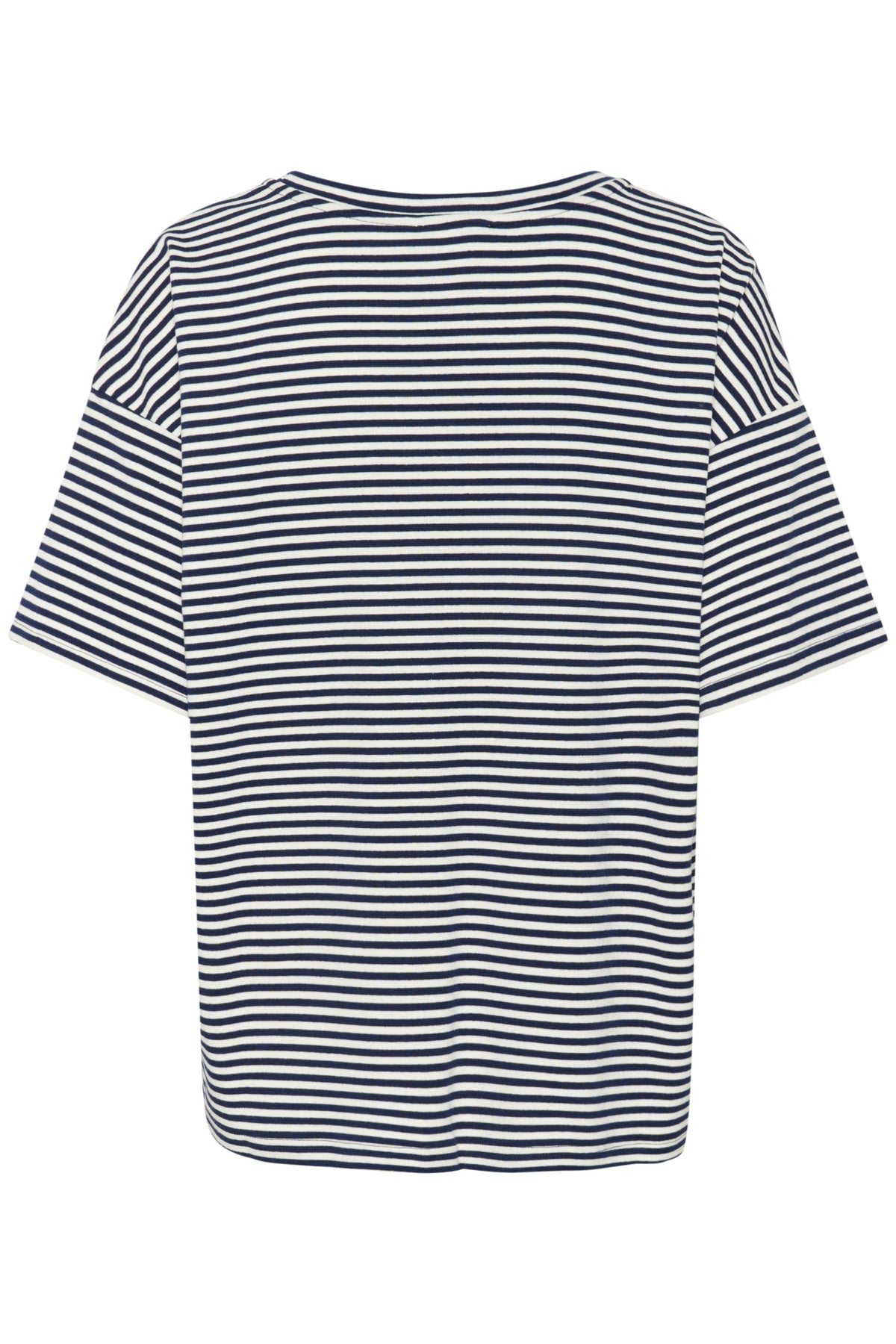 DanaMW Emb. Tee Navy W. Off White Stripe