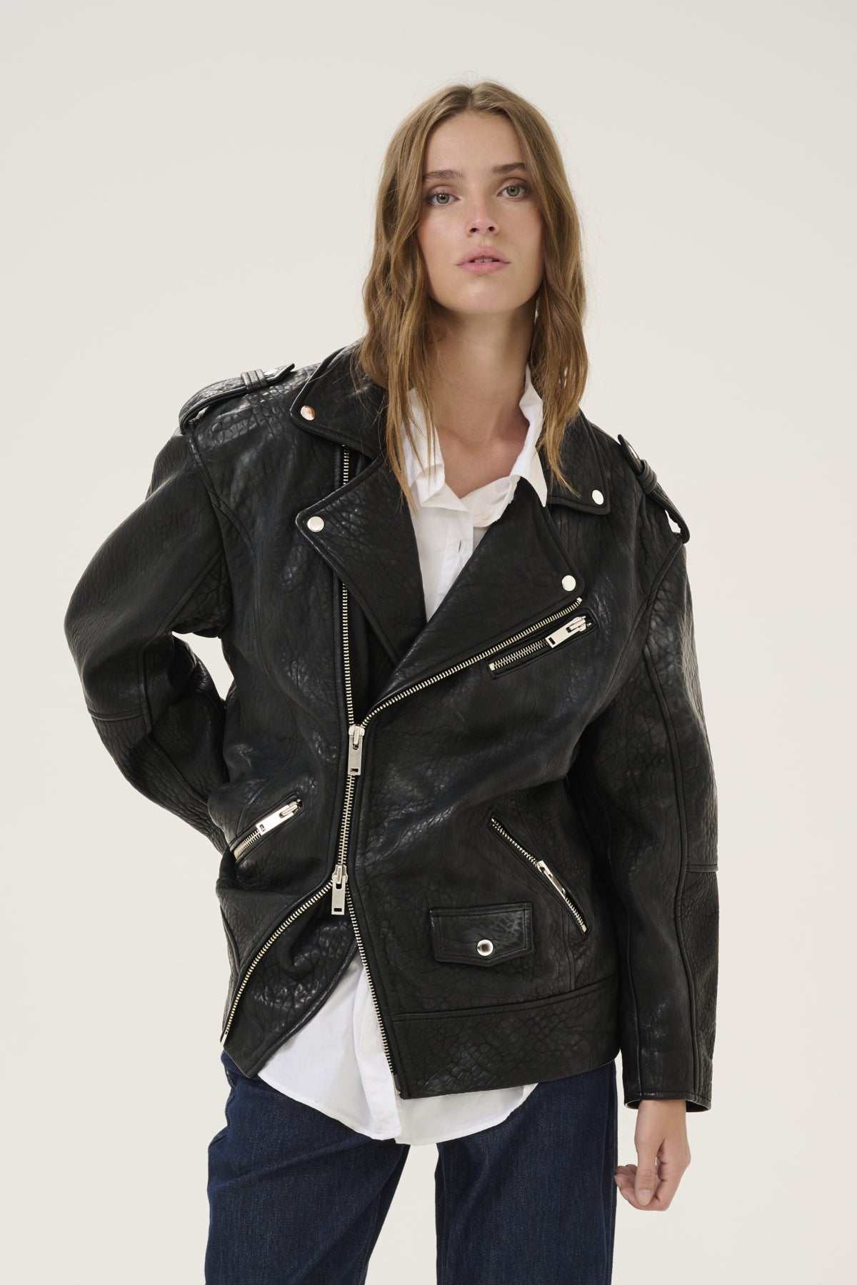 GinaMW Leather Jacket Black