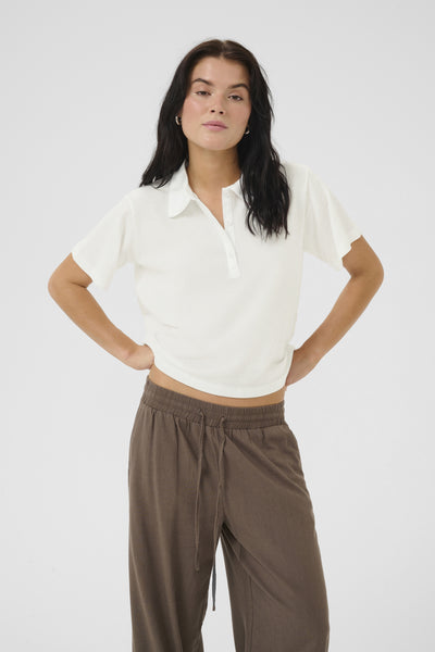 AbbyMW Polo Tee Snow White - 10705134 Thumbnail