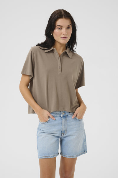 AbbyMW Polo Tee WALNUT - 10705134 Thumbnail