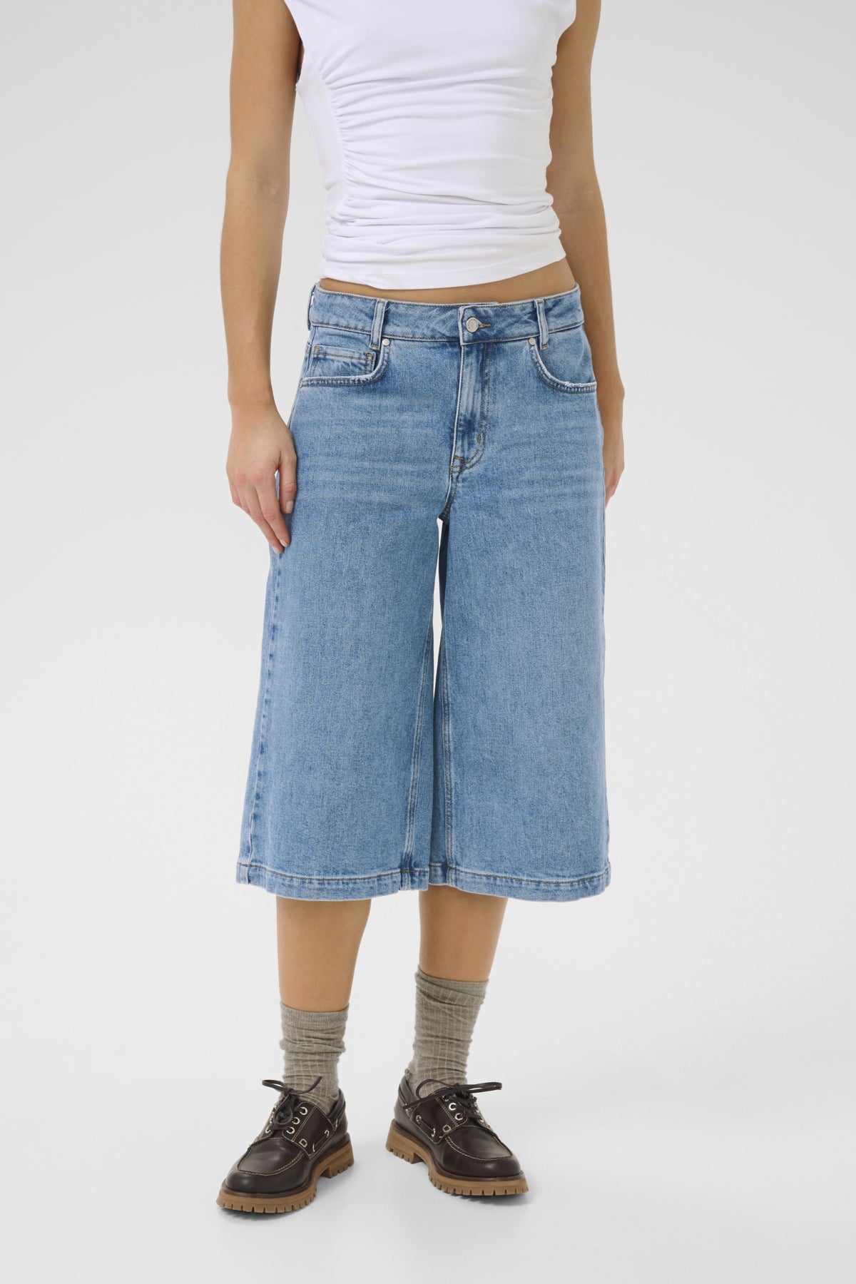 DangoMW 139 High X-Wide Shorts Medium Blue Wash - 10705151
