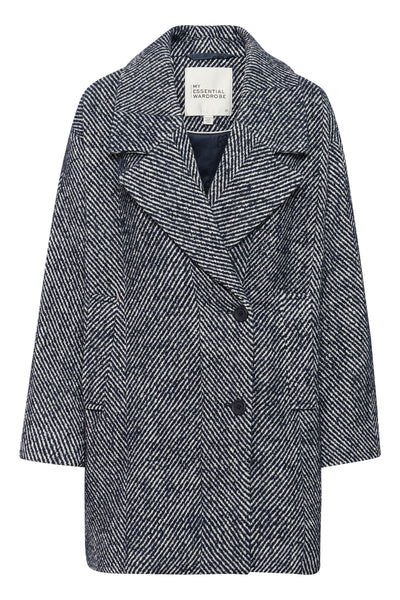 MaggieMW Knee Coat After Midnight - Off white - 10705190 Thumbnail
