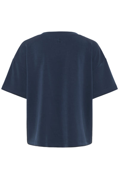 HelleMW EMB Boxy Tee After Midnight - 10705231 Thumbnail