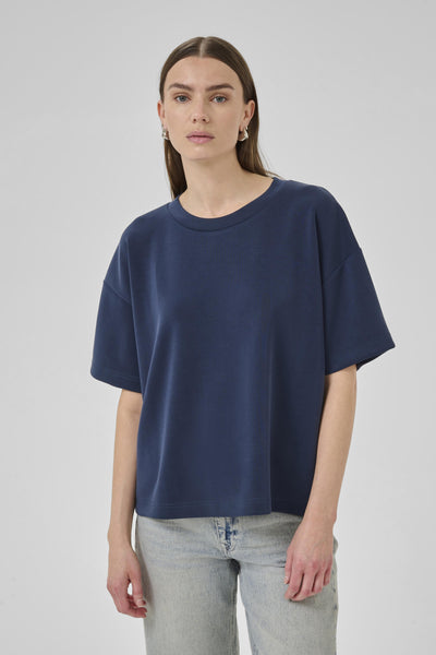 HelleMW EMB Boxy Tee After Midnight - 10705231 Thumbnail