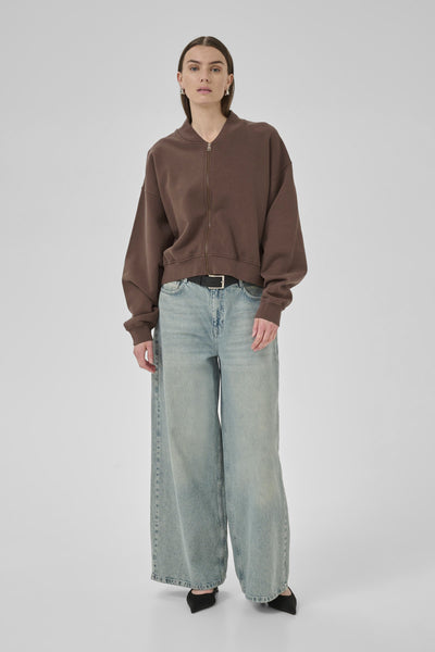 MetaMW Short Sweat Jacket Tobacco Ramdom Wash - 10705247 Thumbnail