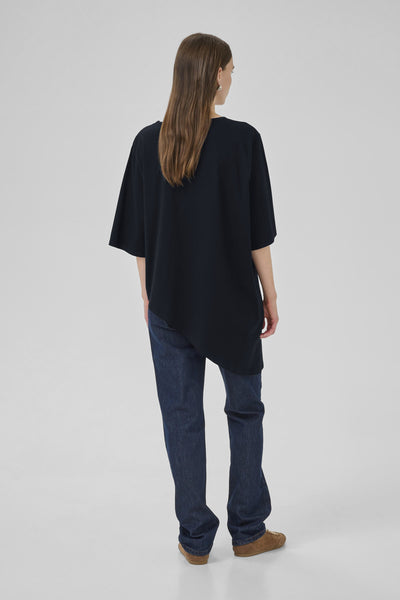 LeaMW Asymetric Tee Black - 10705255 Thumbnail