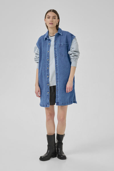 MWLeyla 144 Shirt Dress Medium Blue Wash - 10705257 Thumbnail