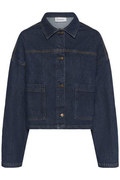 MWMalle 139 Deco Denim Jacket Dark Blue Un-Wash - 10705268 Thumbnail