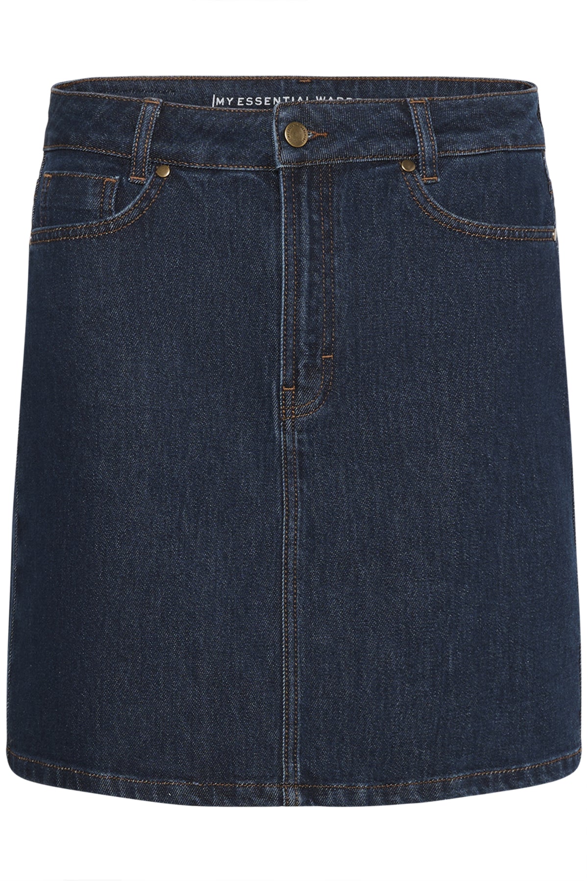 MWCady 139 Mid Skirt Dark Blue Un-Wash - 10705269