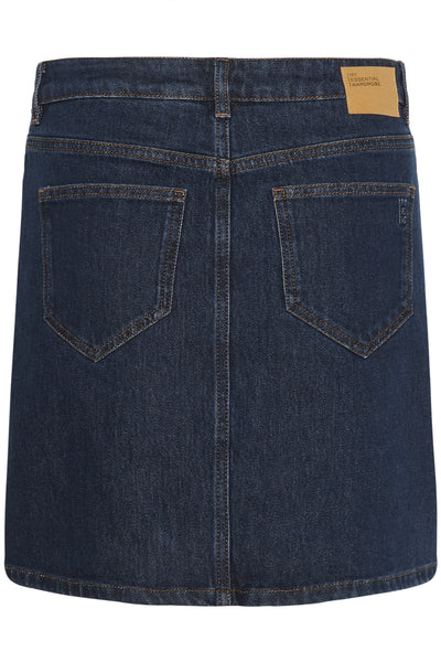 MWCady 139 Mid Skirt Dark Blue Un-Wash - 10705269 Thumbnail