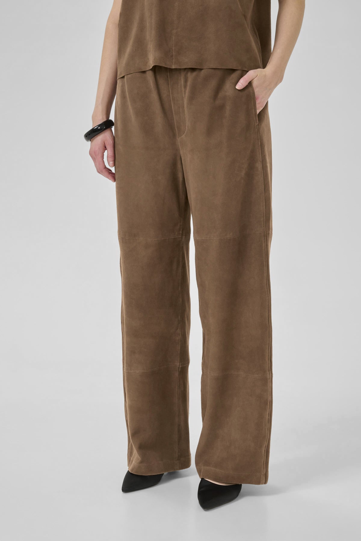 PetraMW Suede Pant Tobacco Brown - 10705272