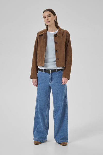 PetraMW Suede Jacket Tobacco Brown - 10705274 Thumbnail