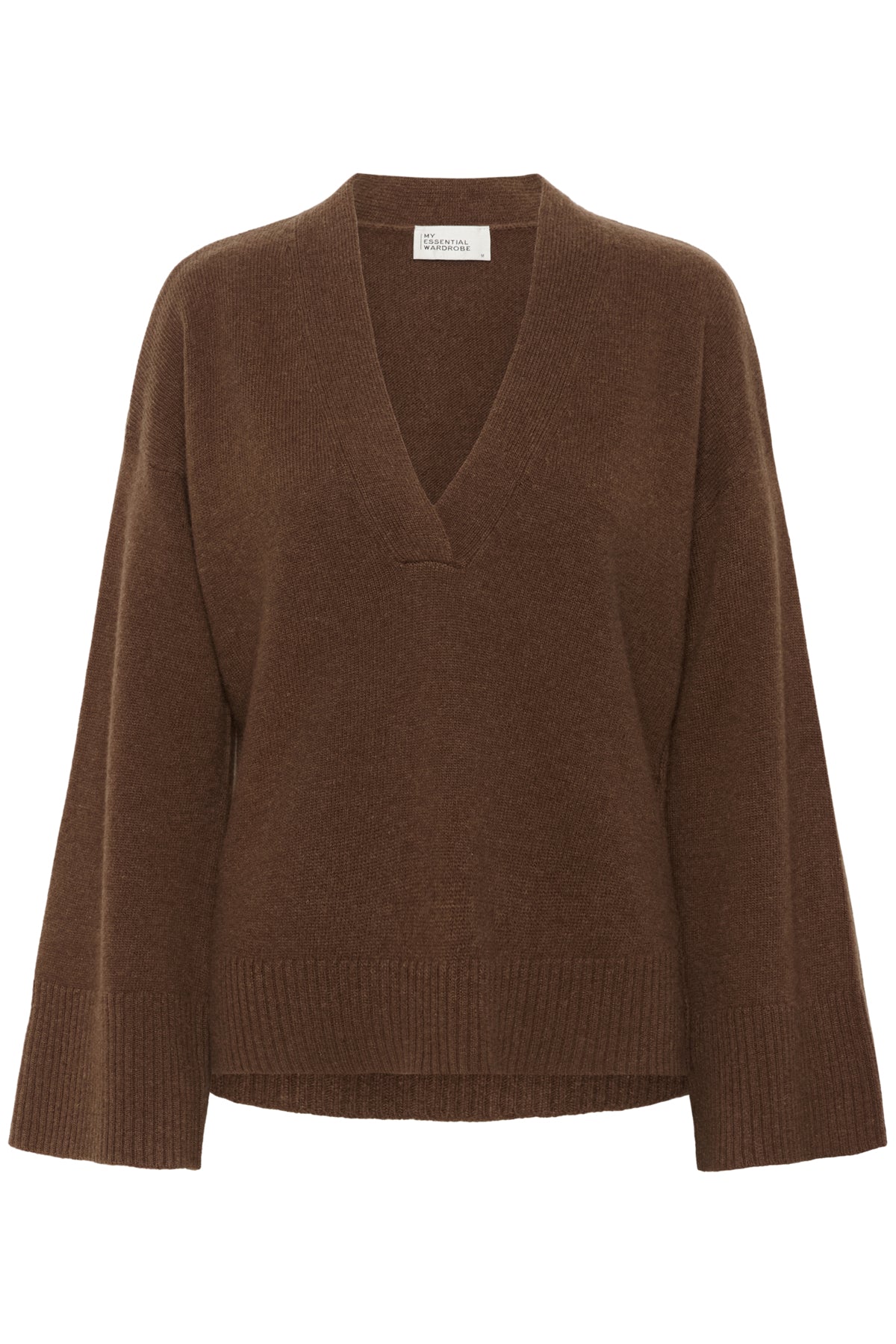HuxiMW V-Neck Pullover Tobacco Brown - 10705282