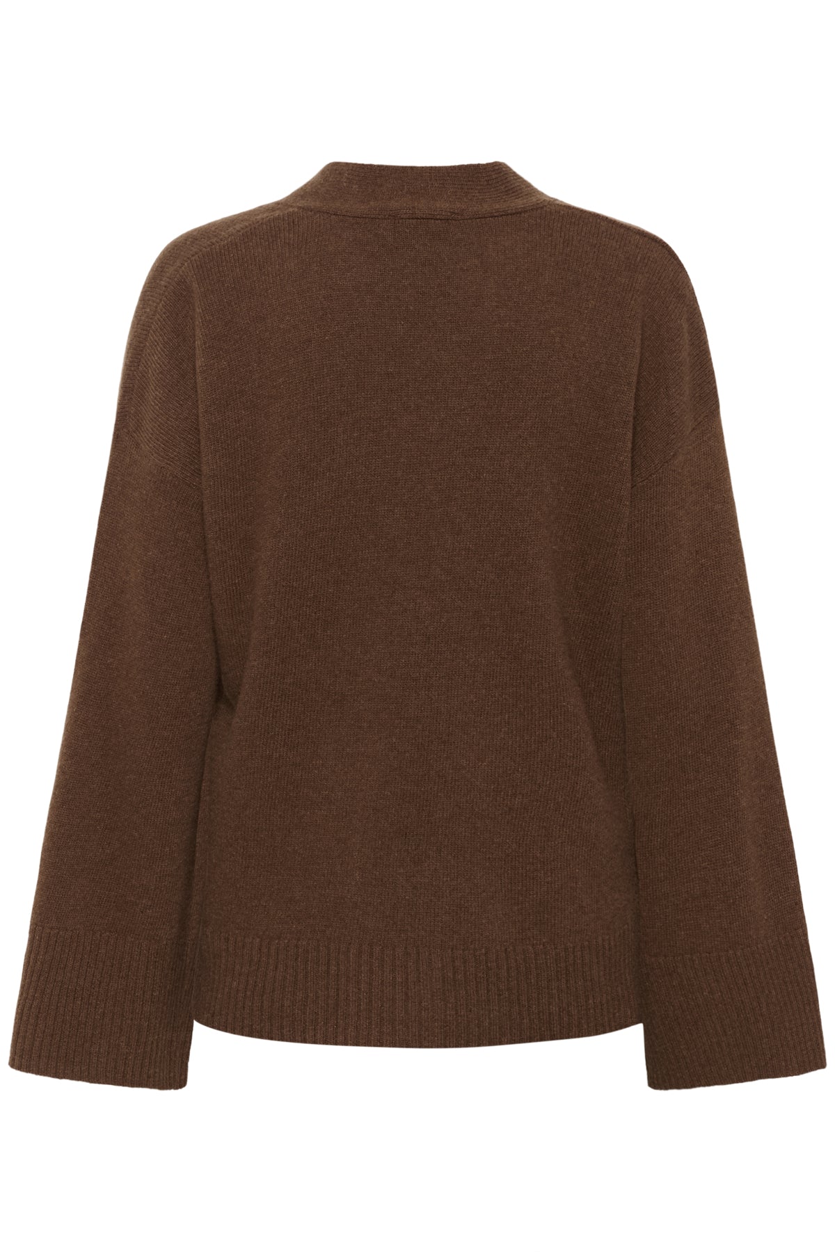 HuxiMW V-Neck Pullover Tobacco Brown - 10705282
