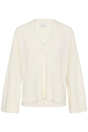 HuxiMW V-Neck Pullover Snow White - 10705282