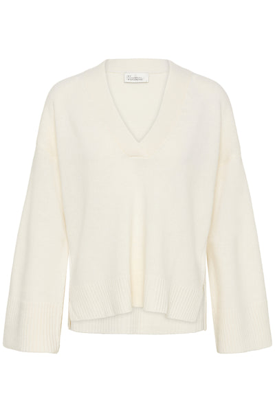 HuxiMW V-Neck Pullover Snow White - 10705282 Thumbnail