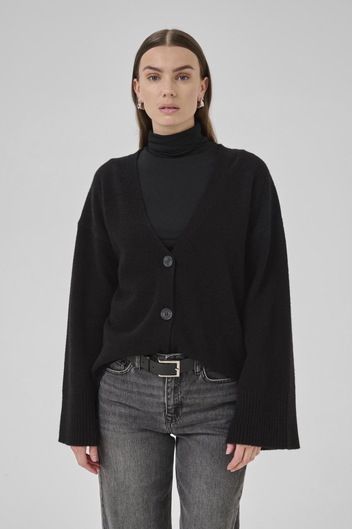 HuxiMW Knit Cardigan Black - 10705283