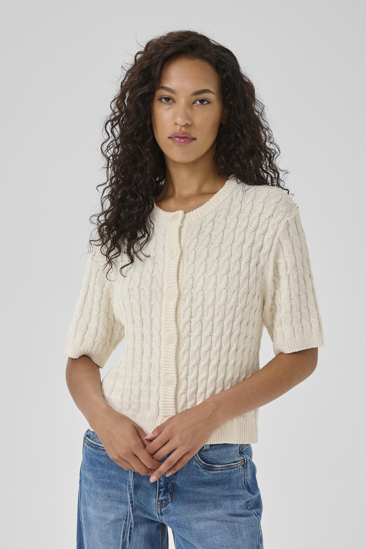 DivaMW Knit Cardigan Snow White - 10705286