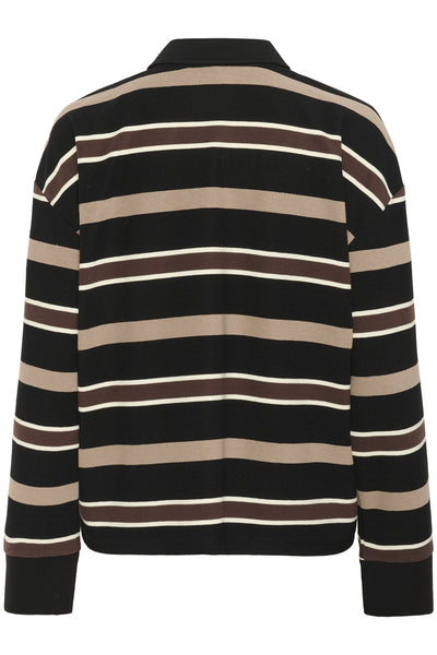 SalinaMW Polo Blouse Black Thumbnail