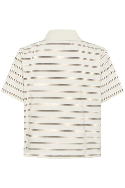 AnnaMW Polo Tee Snow White Striped - 10705295 Thumbnail