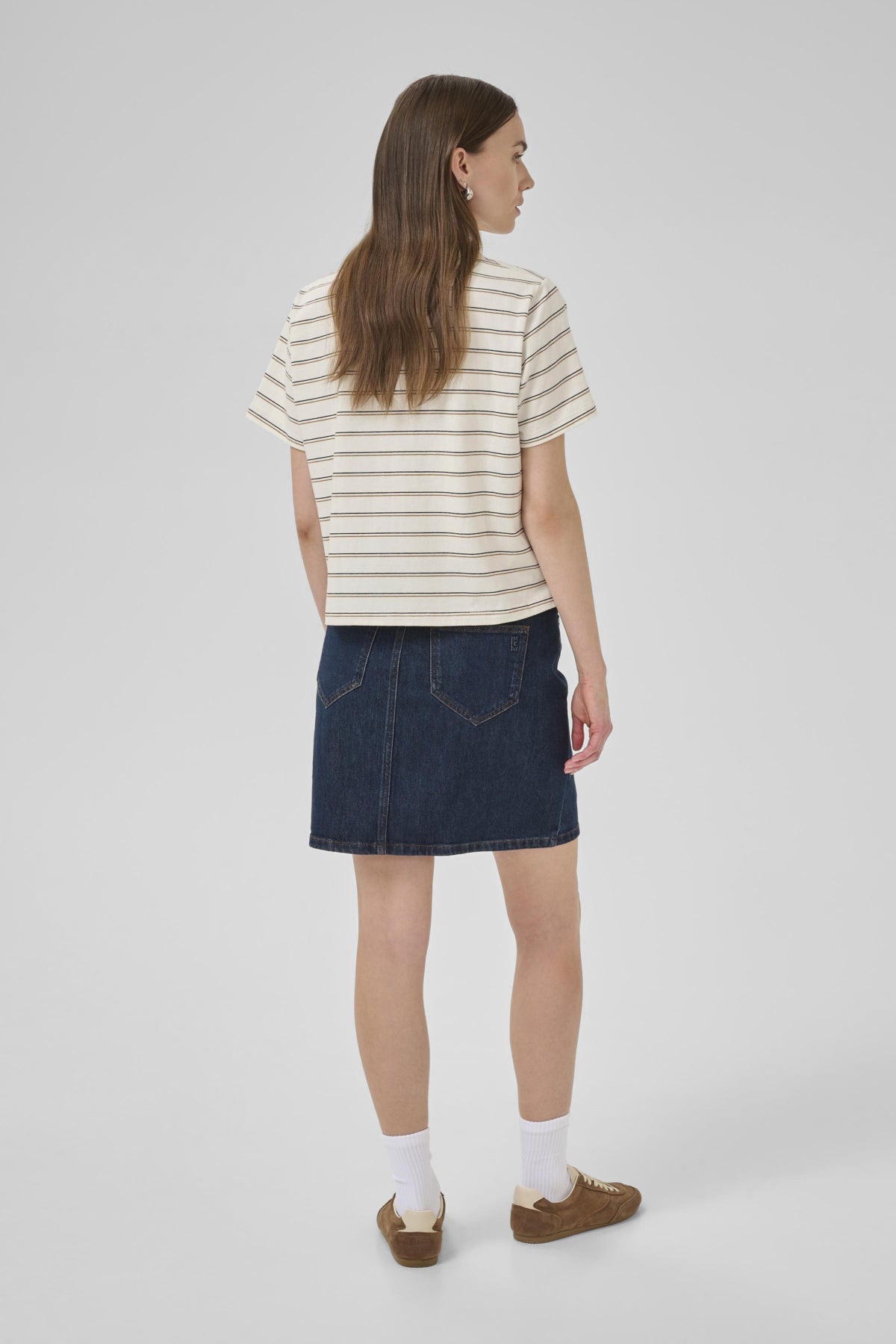 AnnaMW Polo Tee Snow White Striped - 10705295
