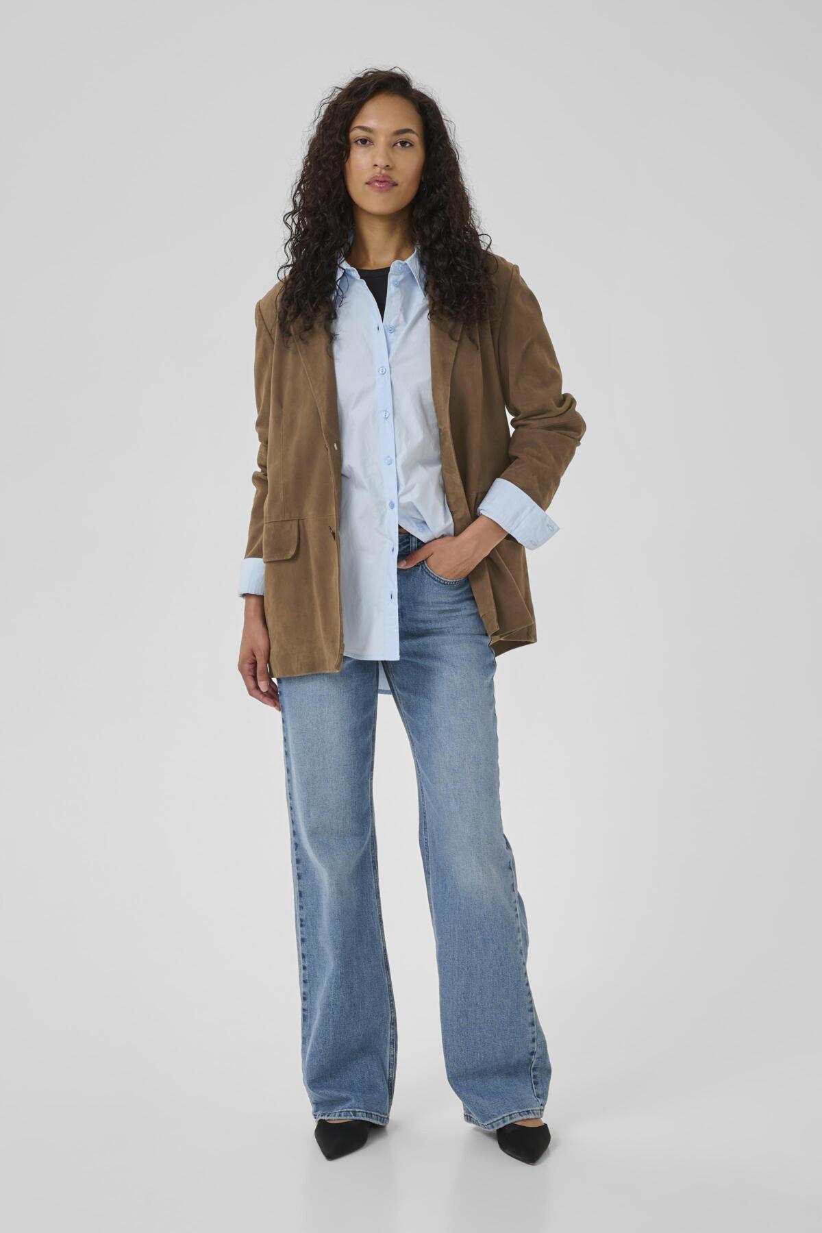 TaraMW Suede Blazer COGNAC - 10705298