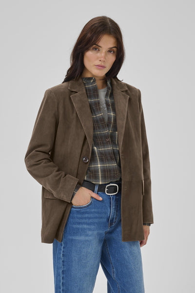 TaraMW Suede Blazer Delicioso - 10705298 Thumbnail