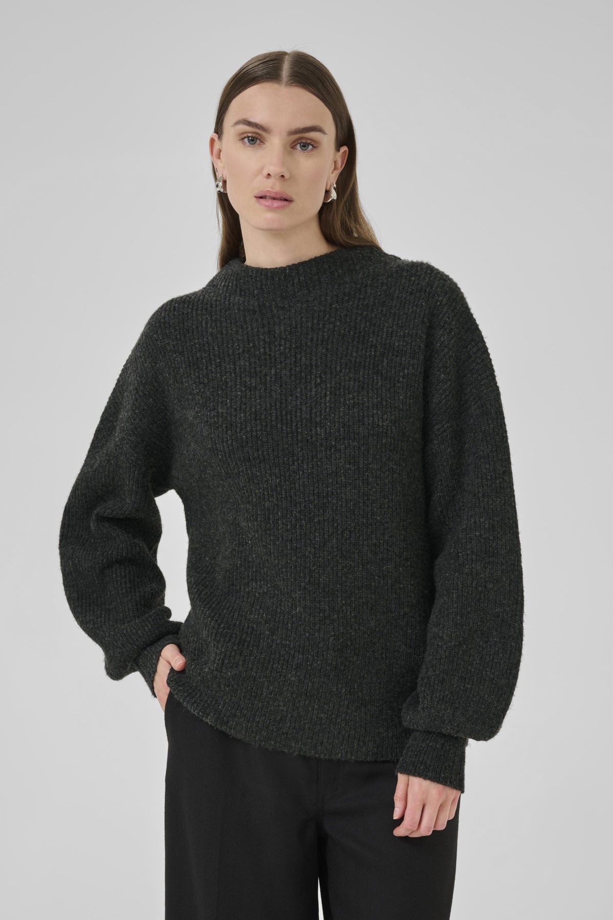 PalomaMW Knit Pullover Dark grey melange
