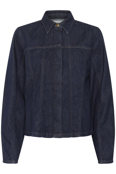 MWFiluca 143 Short Shirt Dark Blue Un-Wash - 10705305 Thumbnail
