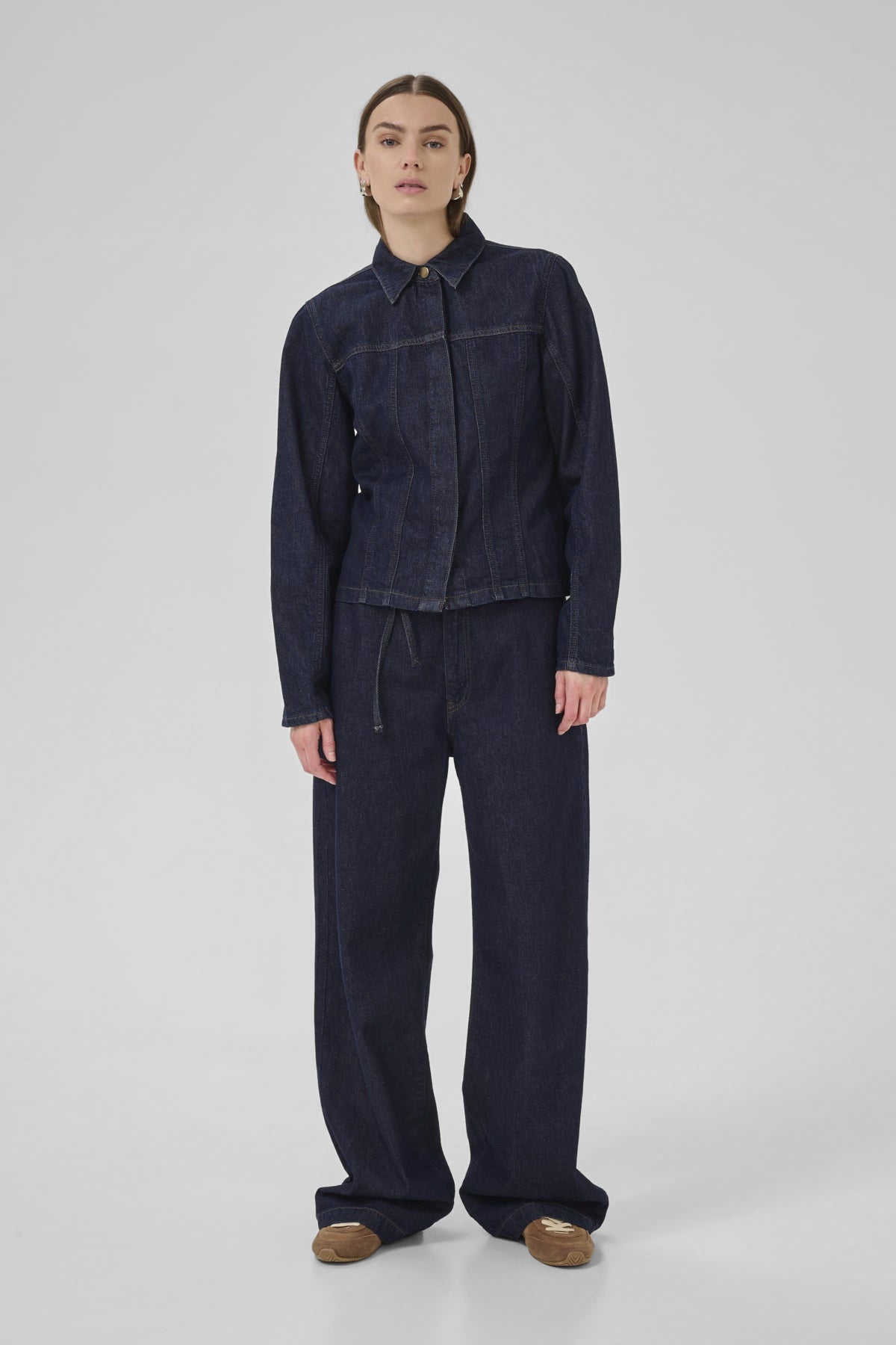 MWFiluca 143 Short Shirt Dark Blue Un-Wash - 10705305