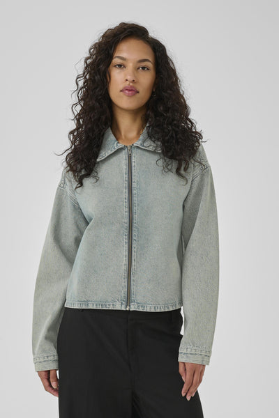 MWMalea 174 Boxy Jacket Light Blue Dirty Wash - 10705307 Thumbnail