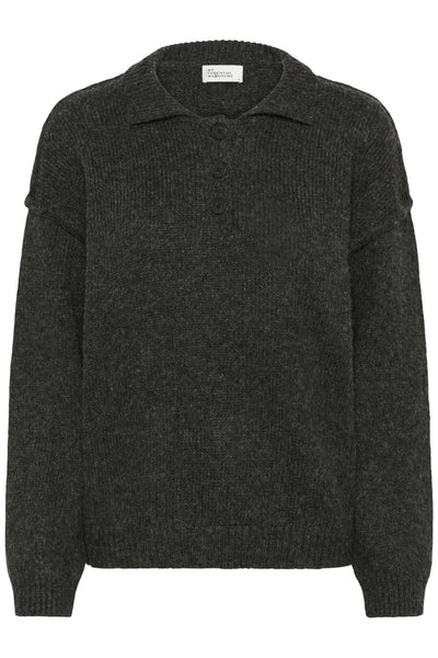 PalomaMW Polo Pullover Dark grey melange - 10705312 Thumbnail