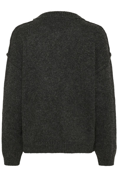 PalomaMW Polo Pullover Dark grey melange - 10705312 Thumbnail