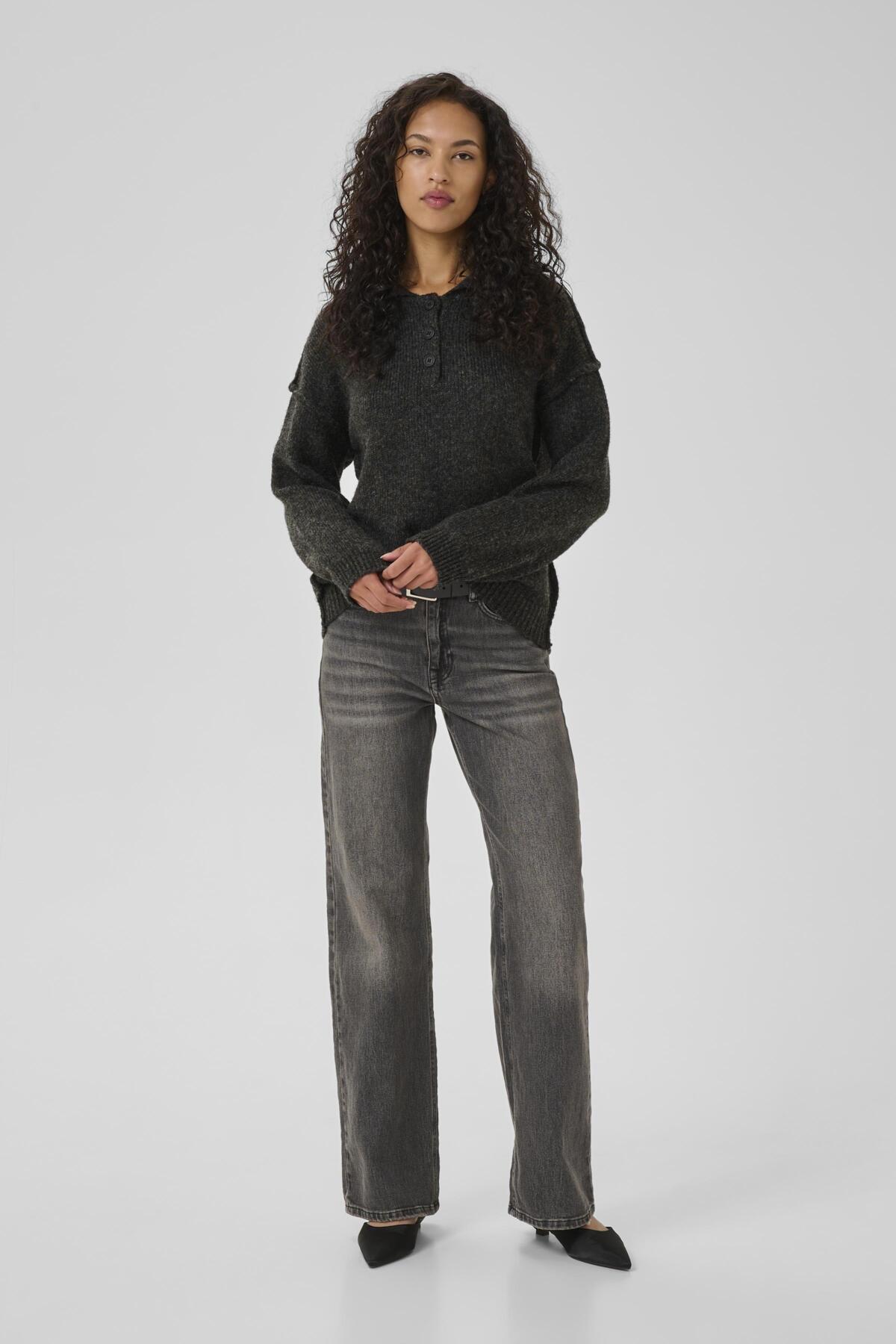 PalomaMW Polo Pullover Dark grey melange - 10705312