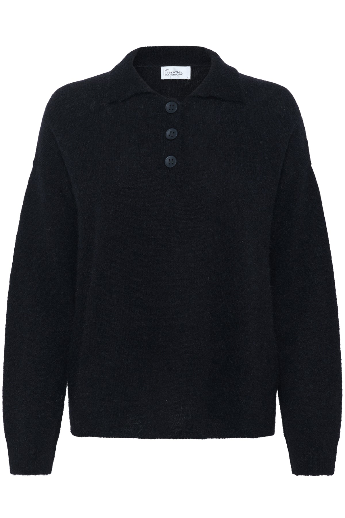 SivaMW Knit Polo Pullover Black - 10705316