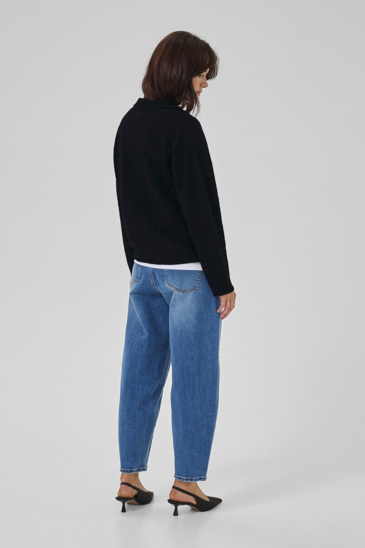 SivaMW Knit Polo Pullover Black - 10705316