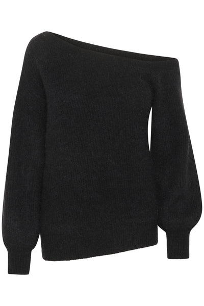 SivaMW Knit Off Shoulder Black - 10705317 Thumbnail