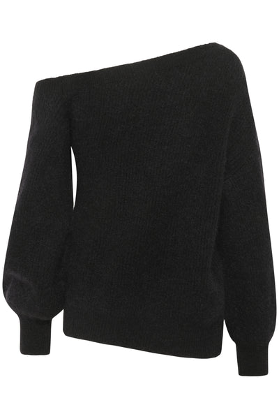 SivaMW Knit Off Shoulder Black - 10705317 Thumbnail