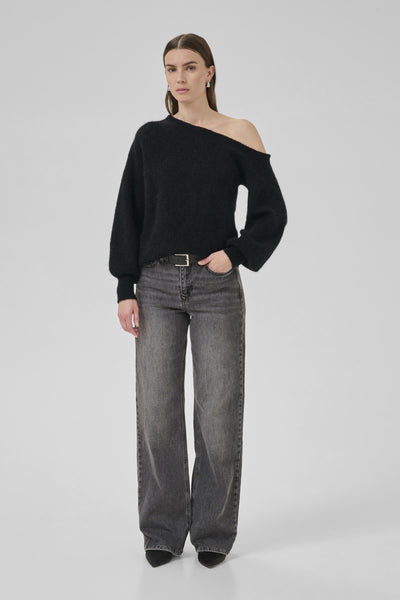 SivaMW Knit Off Shoulder Black - 10705317 Thumbnail