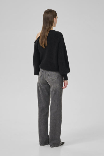 SivaMW Knit Off Shoulder Black - 10705317 Thumbnail