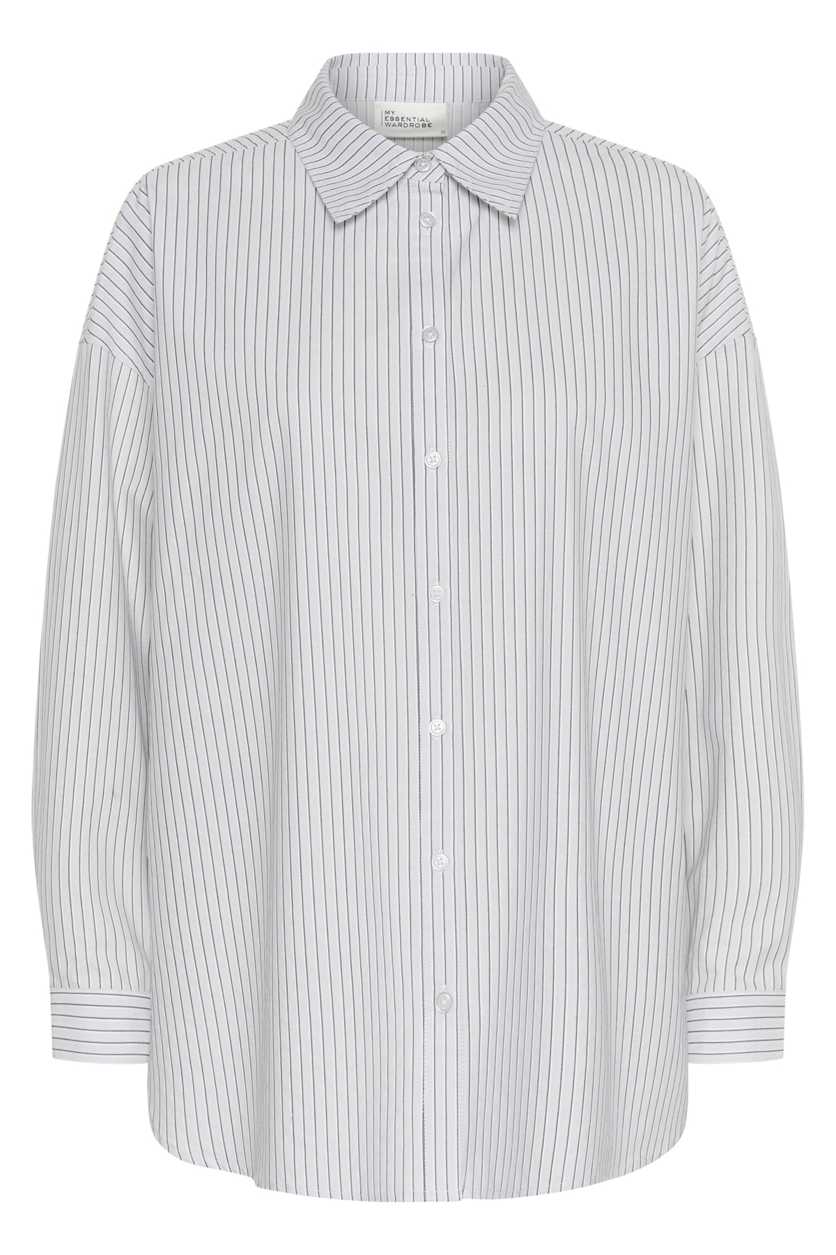 JeanMW Boxy Shirt PearlBlue Stiped - 10705358