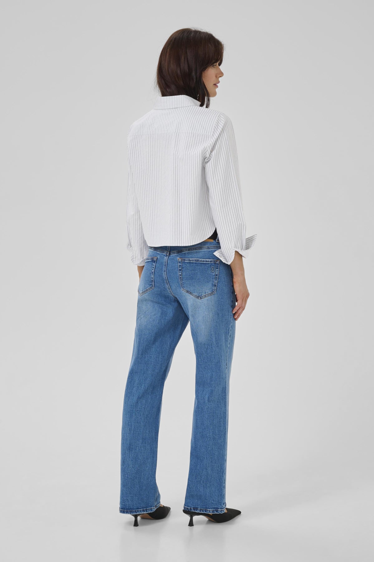 JeanMW Short Shirt PearlBlue Stiped - 10705363